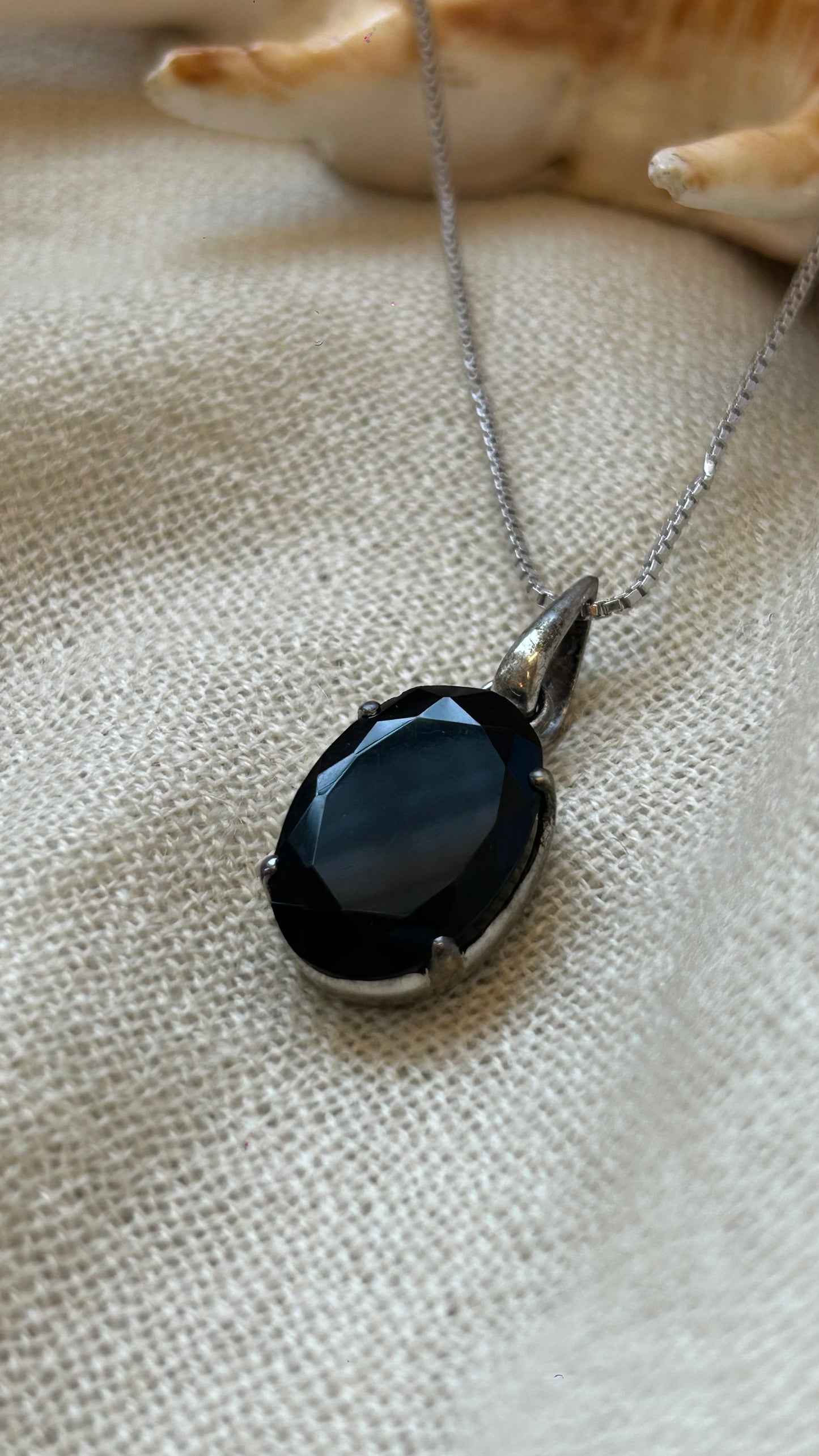 Scarlet Grace- Garnet Oval Pendant