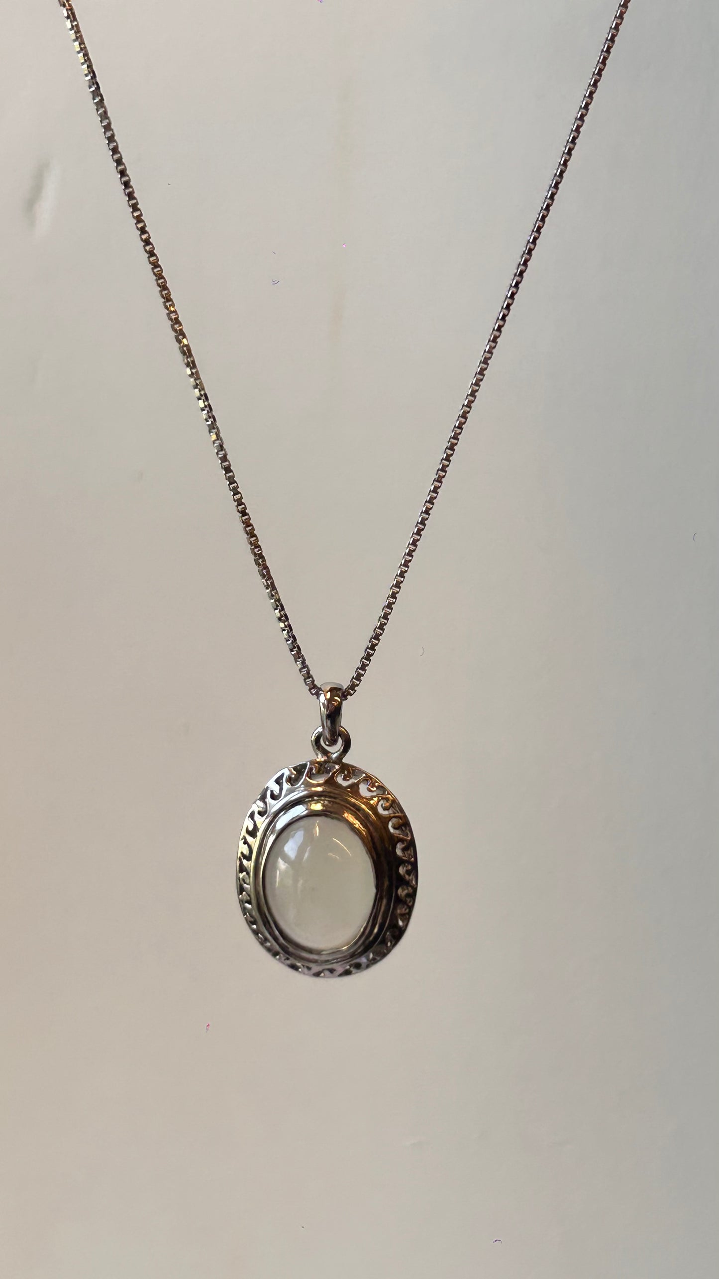 Lunar Glow- Moonstone Oval Pendant