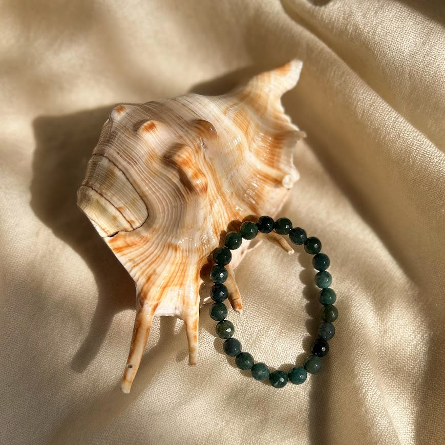 Onyx Green Faceted Bracelet – Strength & Stability