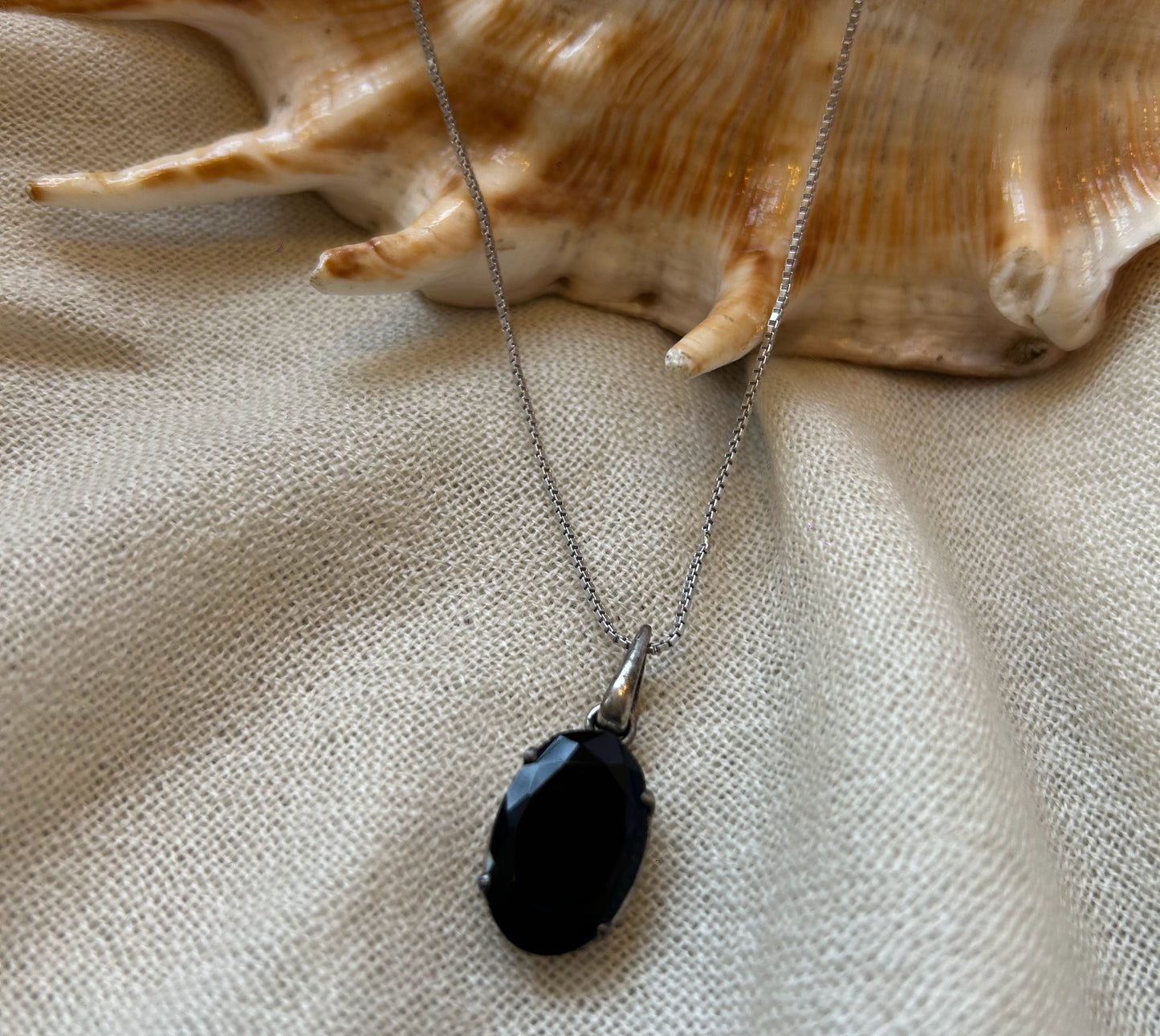 Scarlet Grace- Garnet Oval Pendant