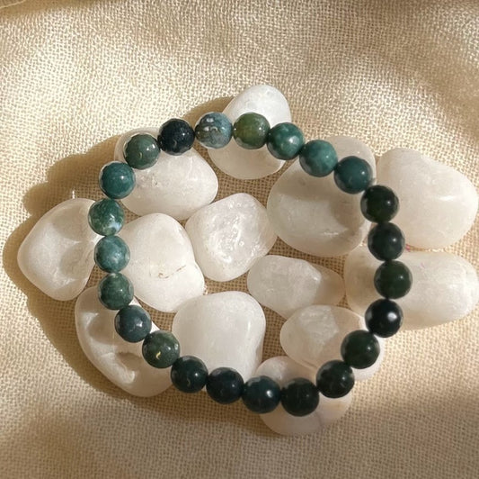 Onyx Green Faceted Bracelet – Strength & Stability