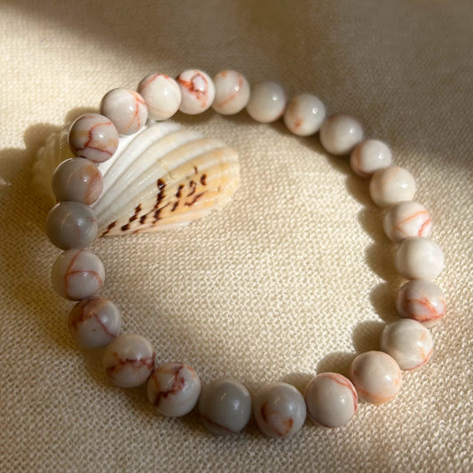 Red Line Marble Jasper Bracelet – Strength & Stability