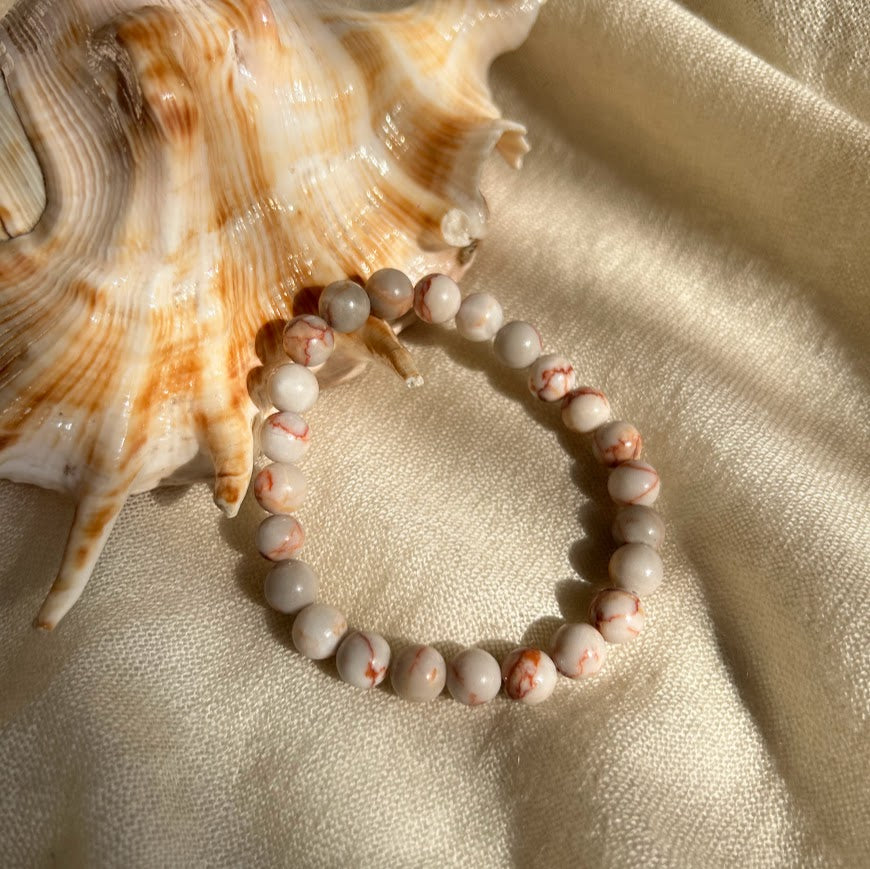 Red Line Marble Jasper Bracelet – Strength & Stability