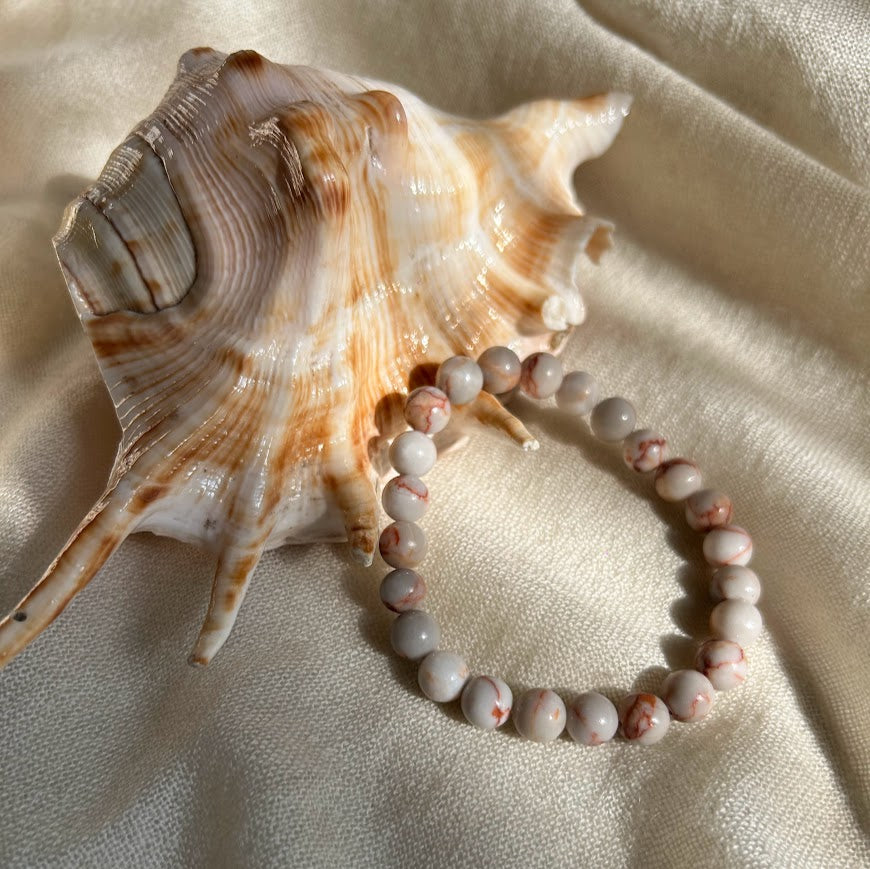 Red Line Marble Jasper Bracelet – Strength & Stability